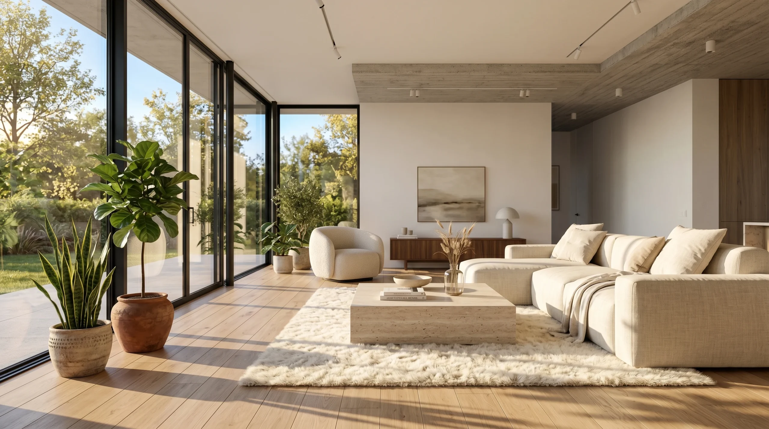 Render fotorrealista de interior arquitectónico